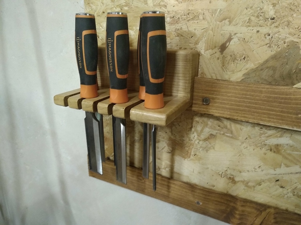 Fabrication rapide et simple d'un support FRENCH CLEAT pour tes ciseaux à  bois (Chisel rack DIY) 