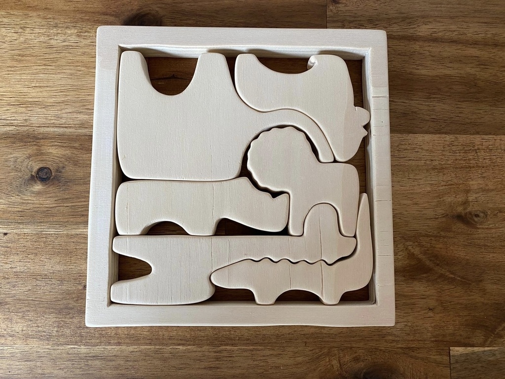 Un puzzle / casse-tête Animaux de la savane en bois par  CharleneLabricoleuse sur L'Air du Bois