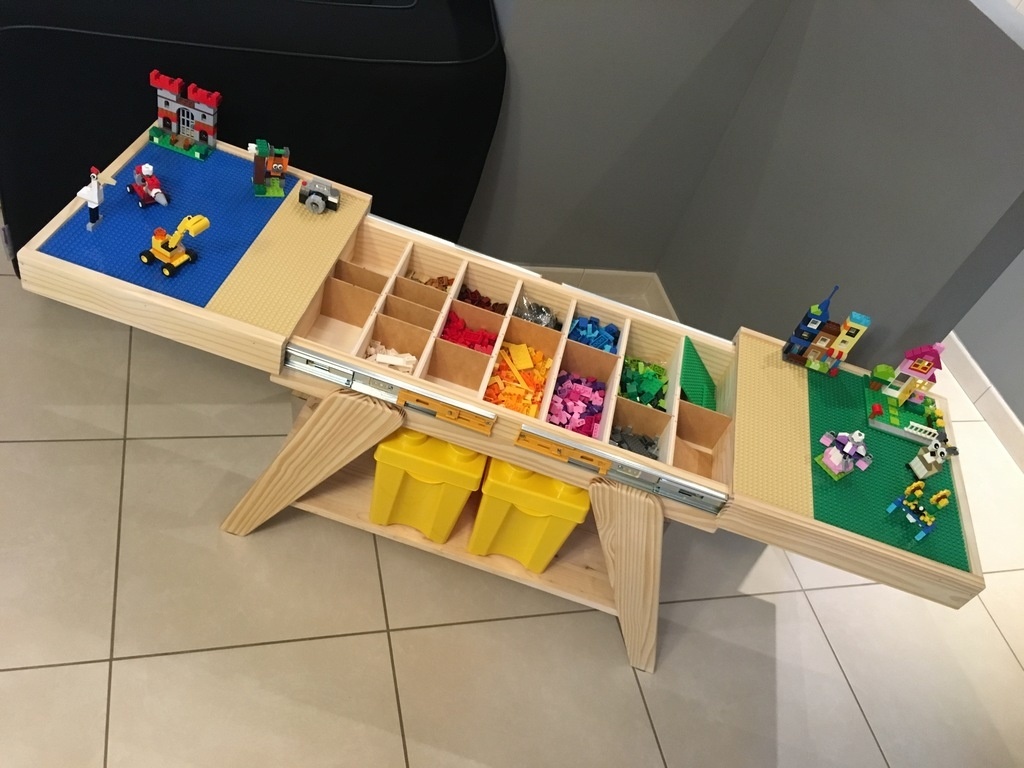 Réalisation d'une maxi table a Lego avec du méga rangement 