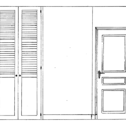 3 portes de placard à persiennes en pin sylvestre par Boris Beaulant sur  L'Air du Bois
