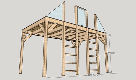  Plan  Mezzanine  2 50M X 4 10M par woodlive sur L Air du Bois 