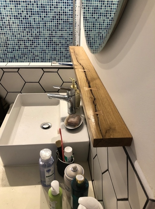 Tablette pour salle de bain par jej1603 sur L'Air du Bois