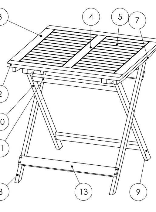 [Plan] Petite table de balcon par Netmetrique sur L'Air du Bois