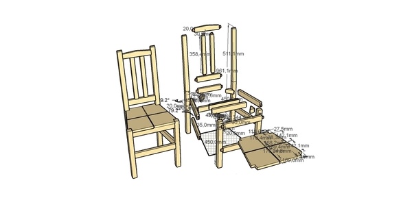 [Plan] Chaise salon bois blanc par theodoremarcus31 sur L'Air du Bois