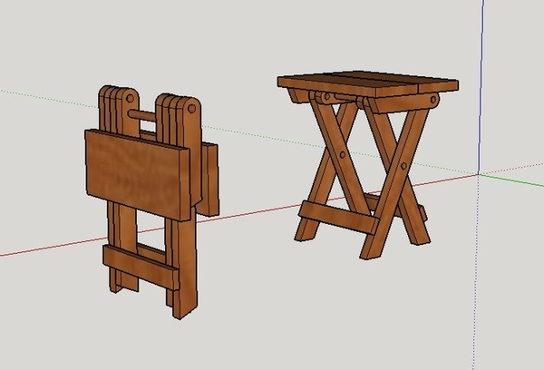 Plan Tabouret Pliant Par Benjam Sur L Air Du Bois