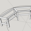 Structure quart de banc circulaire